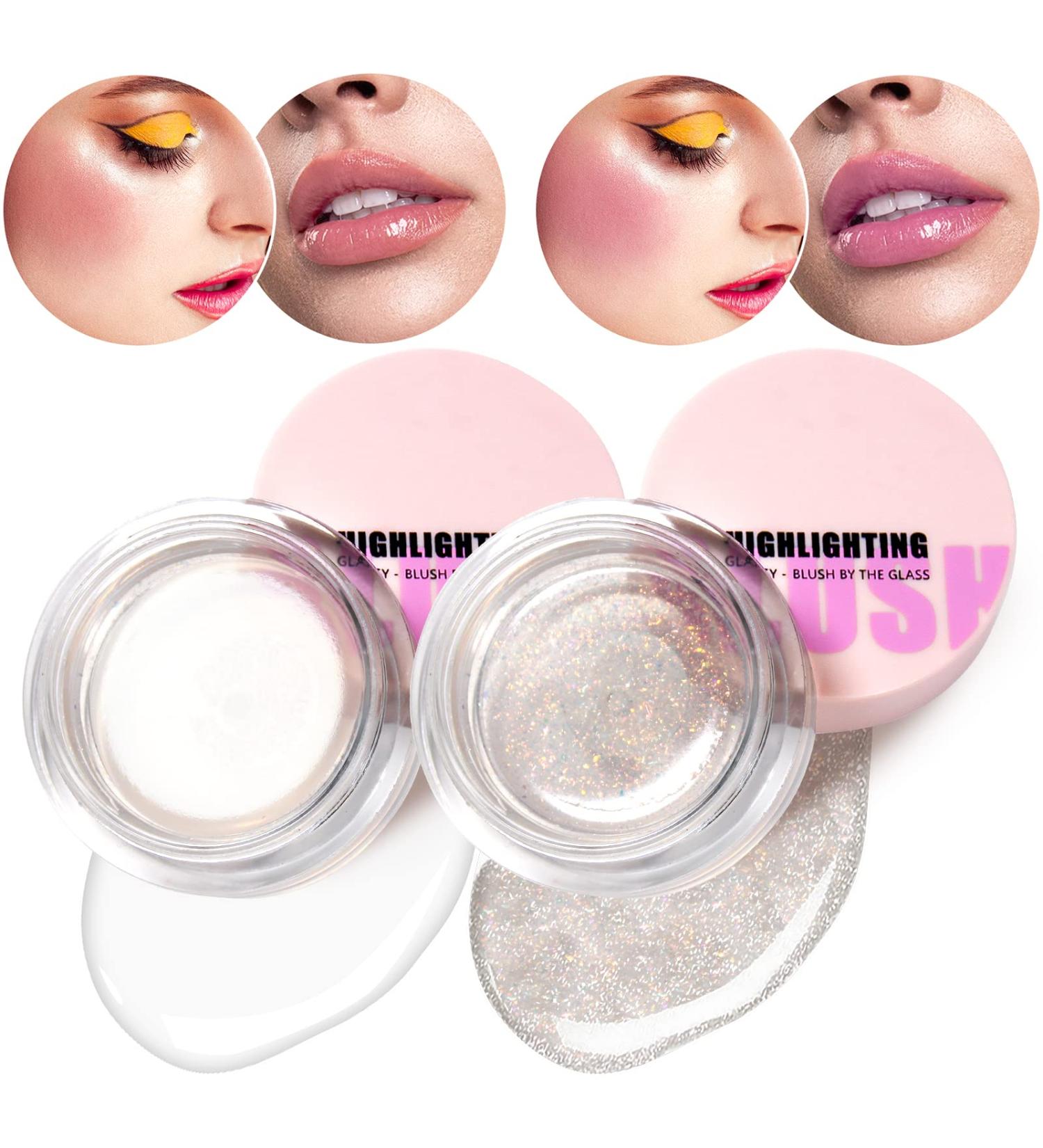 U-Shinein 2 Pcs Color Changing Blush & Lip Balm Cream Set - Waterpoof 2-in-1 Blusher Gel for Cheeks & Lips, Moisturizing and Long-Lasting - Color 01 - Buy Online on SooperMarket.com