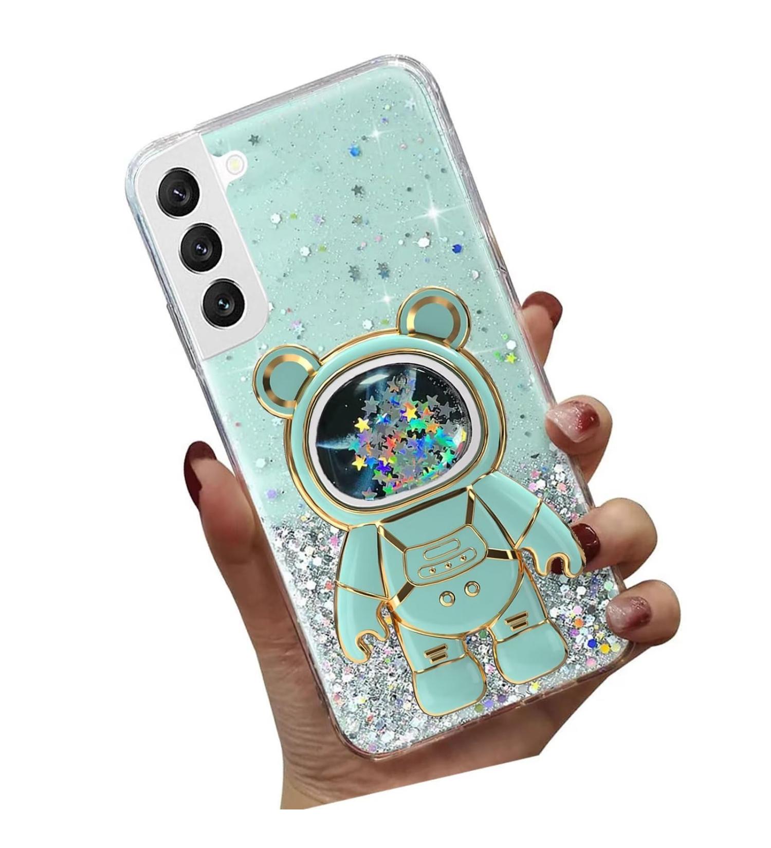 Tivenfezk Nadoli Galaxy S22 Case - Glitter Astronaut Hidden Stand Soft Silicone Bling Shell - Buy Online on SooperMarket.com