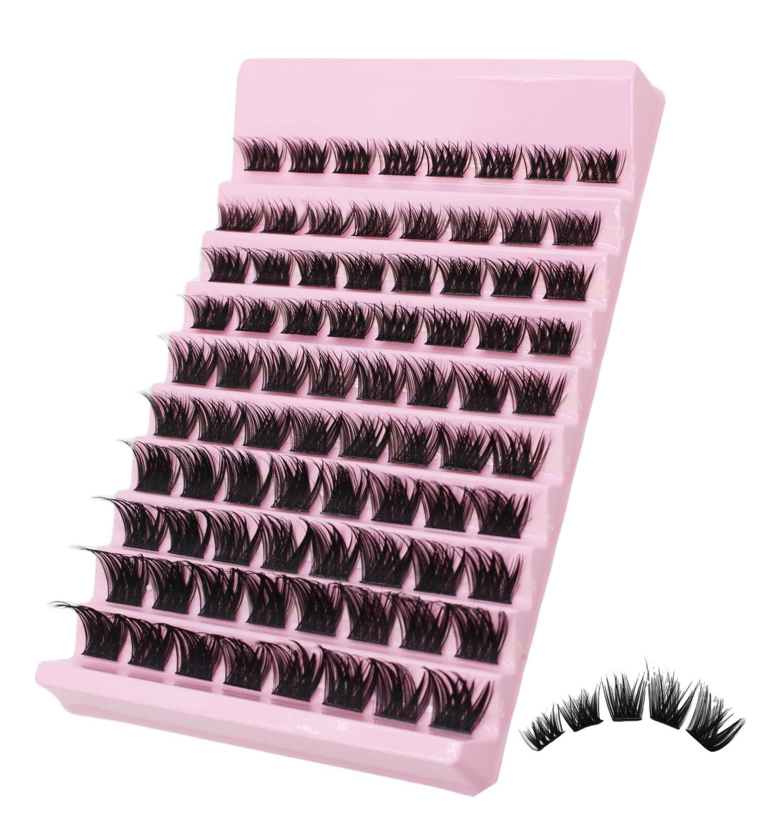 Selawasty 80pcs DIY Eyelash Extensions Clusters D Curl Mega Volume Individual Lashes - Wispy Lashes Cluster for At-Home Use (S8-D-8-16MIX) - Buy Online on SooperMarket.com