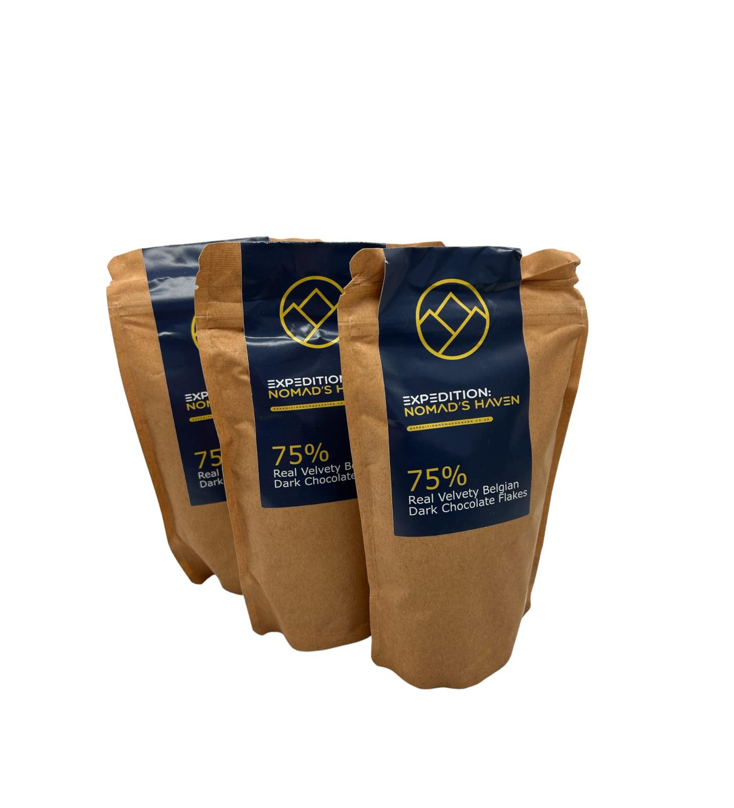 Luxury Hot Chocolate - Real 75% Belgian Chocolate Flakes - 750g - Buy Online on SooperMarket.com