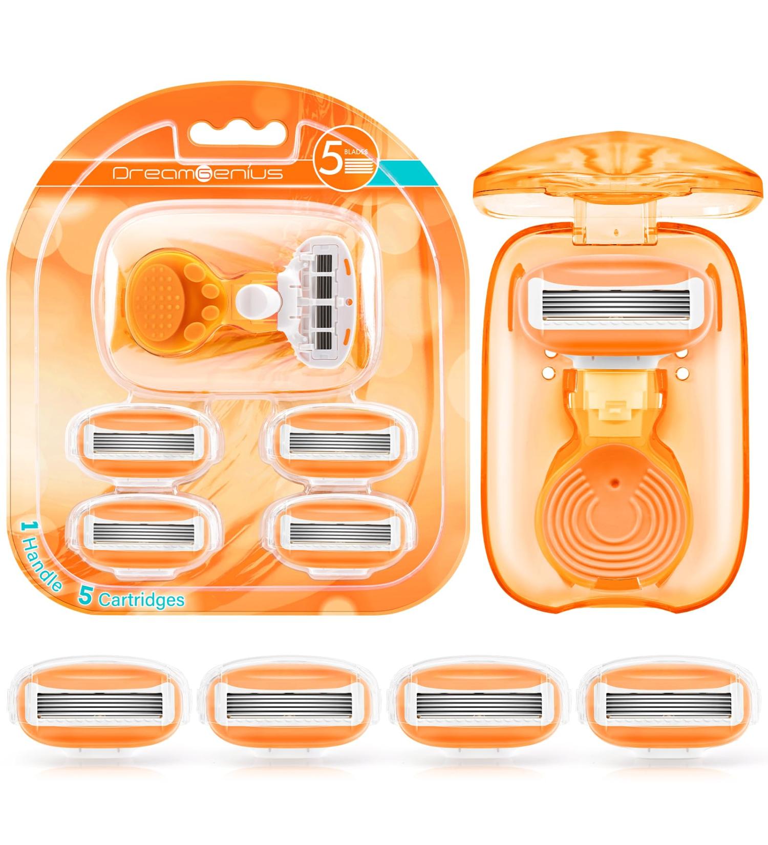 Travel Razors for Women - 5-Blade Mini Razor Set with Travel Case | Extra Smooth & Portable Toiletries - Buy Online on SooperMarket.com