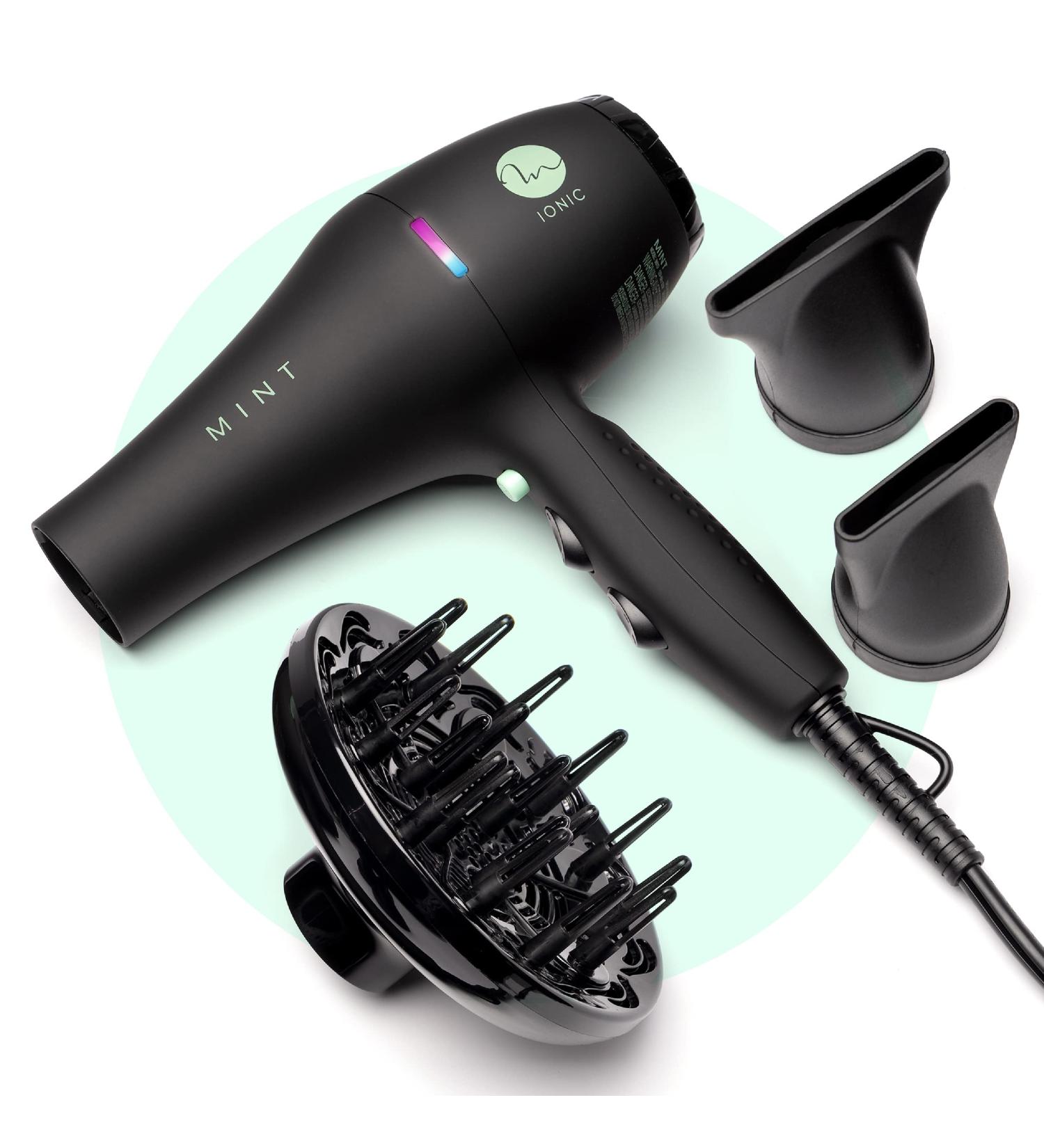 Professional Series Blackbird Infrared Ionic Hair Dryer | MINT 1875W Lightweight & Quiet Blow Dryer with Diffuser | Ceramic Tourmaline Salon-Grade Performance - Buy Online on SooperMarket.com