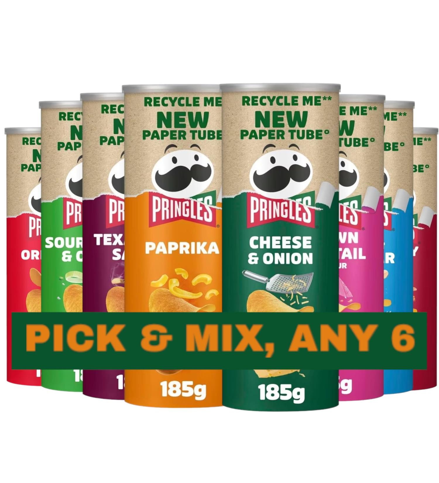 Potato Sharing Crisps Bundle with Pringles Flavoured Snacks | Pick & Mix Any 6 | Choose your Own Flavours - Buy Online on SooperMarket.com