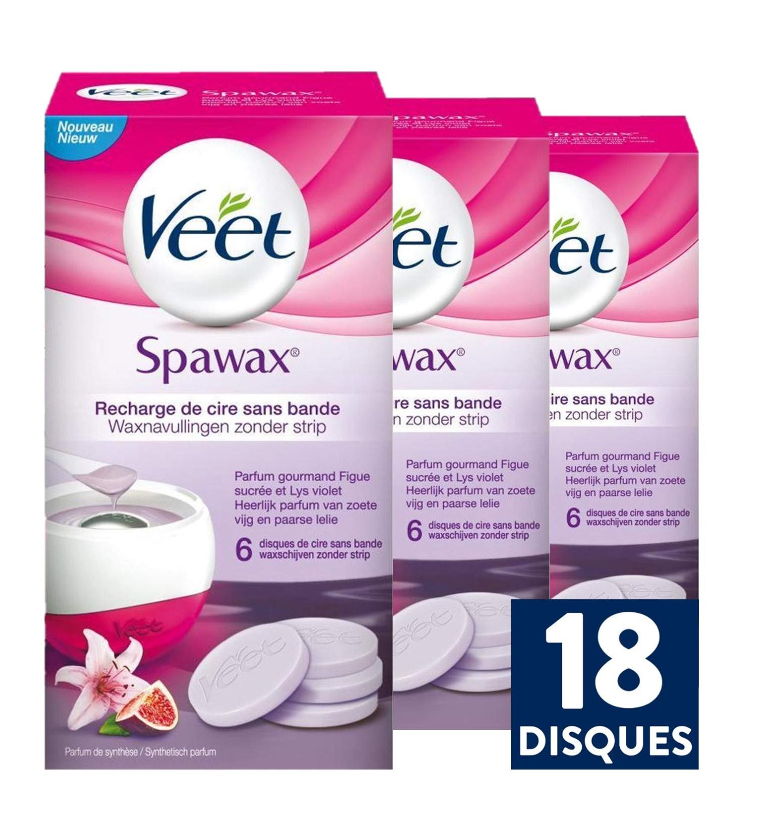 Replacement Wax Panes 3 Series Pack - Veet Spawax Warm Wax for Long-Lasting Hair Removal & Silky Smooth Skin - 18 Pieces - Buy Online on SooperMarket.com