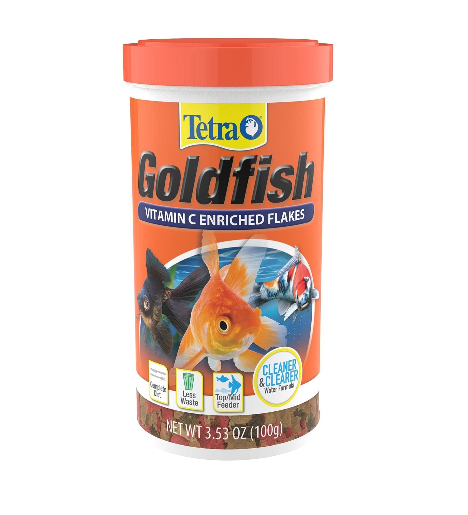 Tetra Goldfish Flakes - 3.53 oz Pack - Balanced Diet Fish Food - Buy Online on SooperMarket.com