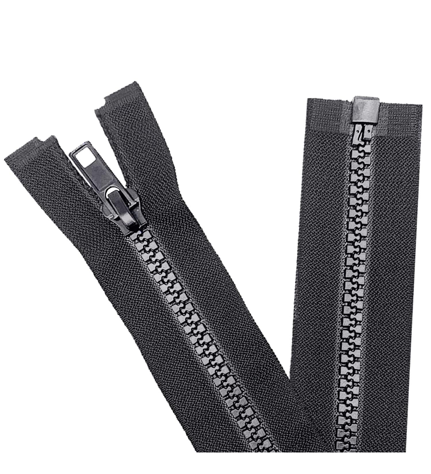 Sawoake 5/8 Inch Separating Jacket Zippers - 2PCS Black Molded Plastic Zipper Bulk for Coats, DIY Sewing Tools - Garment, Bags, Home Textile - Buy Online on SooperMarket.com