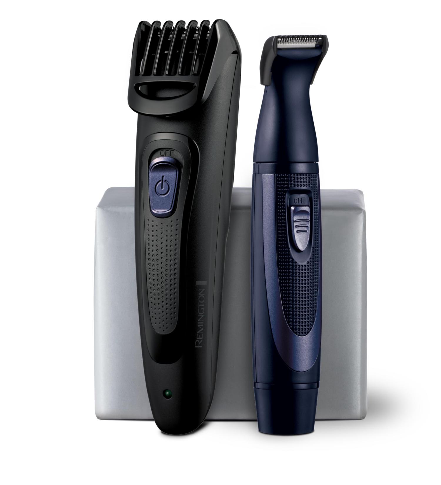 Remington Rechargeable Beard Trimmer Kit for Mustaches Nose Hair and Light Detailing and Grooming with Bonus Battery Nose Trimmer