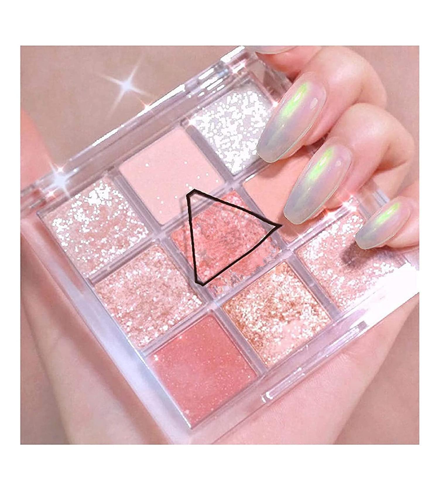 Buy Gokame Eyeshadow Palette - 9 Color Matte & Glitter Makeup Palette (Pink) | International Shipping - Buy Online on SooperMarket.com