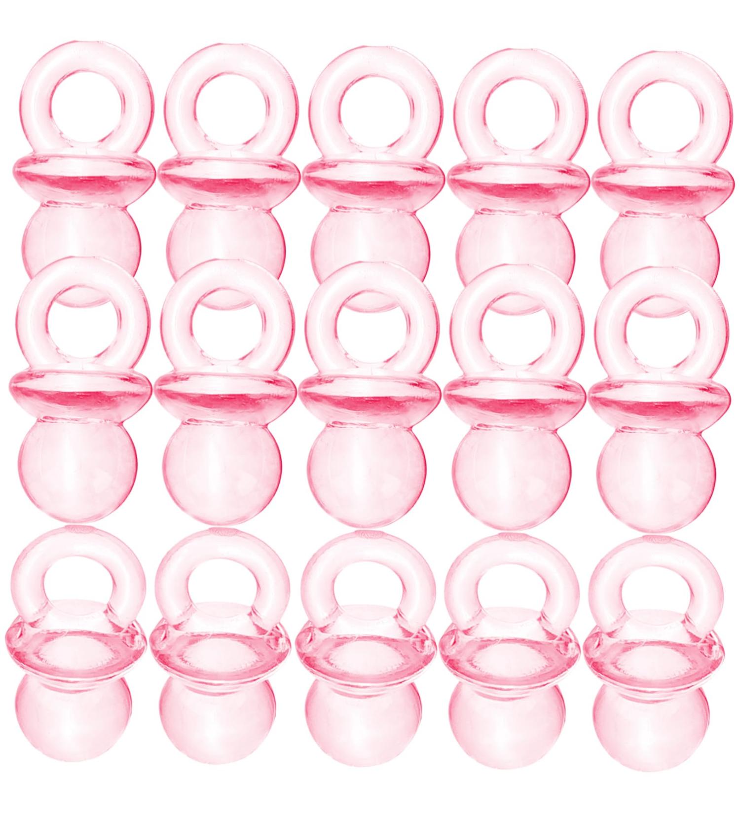 100 Pieces Baby Pacifiers - Blue/Shiny Baby Shower Toys | DIY Accessories & Acrylic Chupones - Pack of 1 - Buy Online on SooperMarket.com
