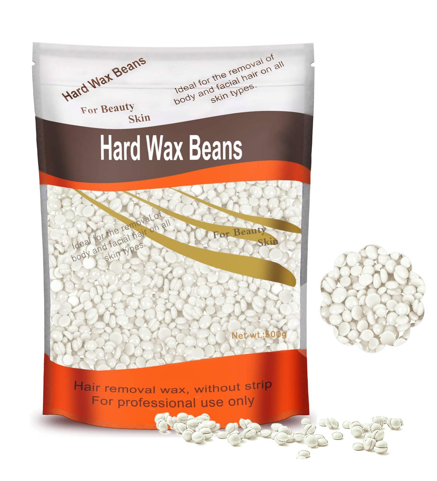 500g Professional Hard Wax Beads for Painless Hair Removal - Full Body, Face, Bikini Line (Pearl) - Buy Online on SooperMarket.com