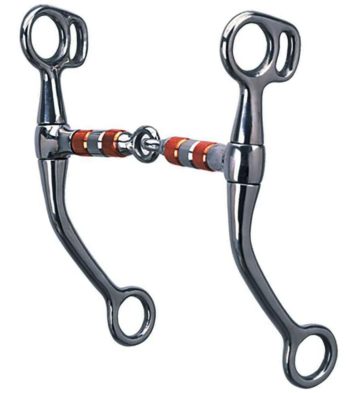 CHALLENGER Tom Thumb Stainless Steel Copper Rollers Shank Training Horse Bit 5" Mouth 35442