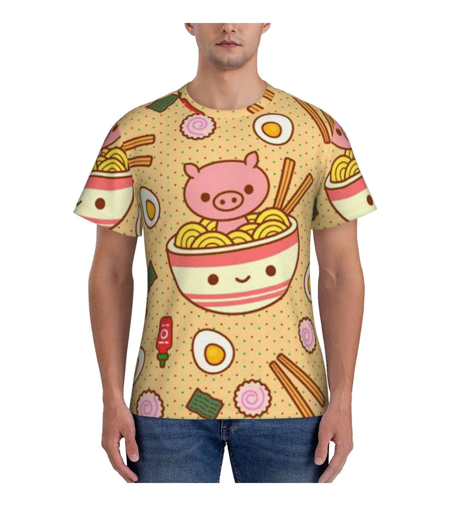 Delicious Sweet Ramen Men's T Shirt - Fashionable Graphic Tee Lightweight and Breathable Casual Summer Shirt Comfortable T-Shirt Short Sleeve Tee Crew Neck Shirt Delicious Sweet Ramen XXL - Buy Online on SooperMarket.com