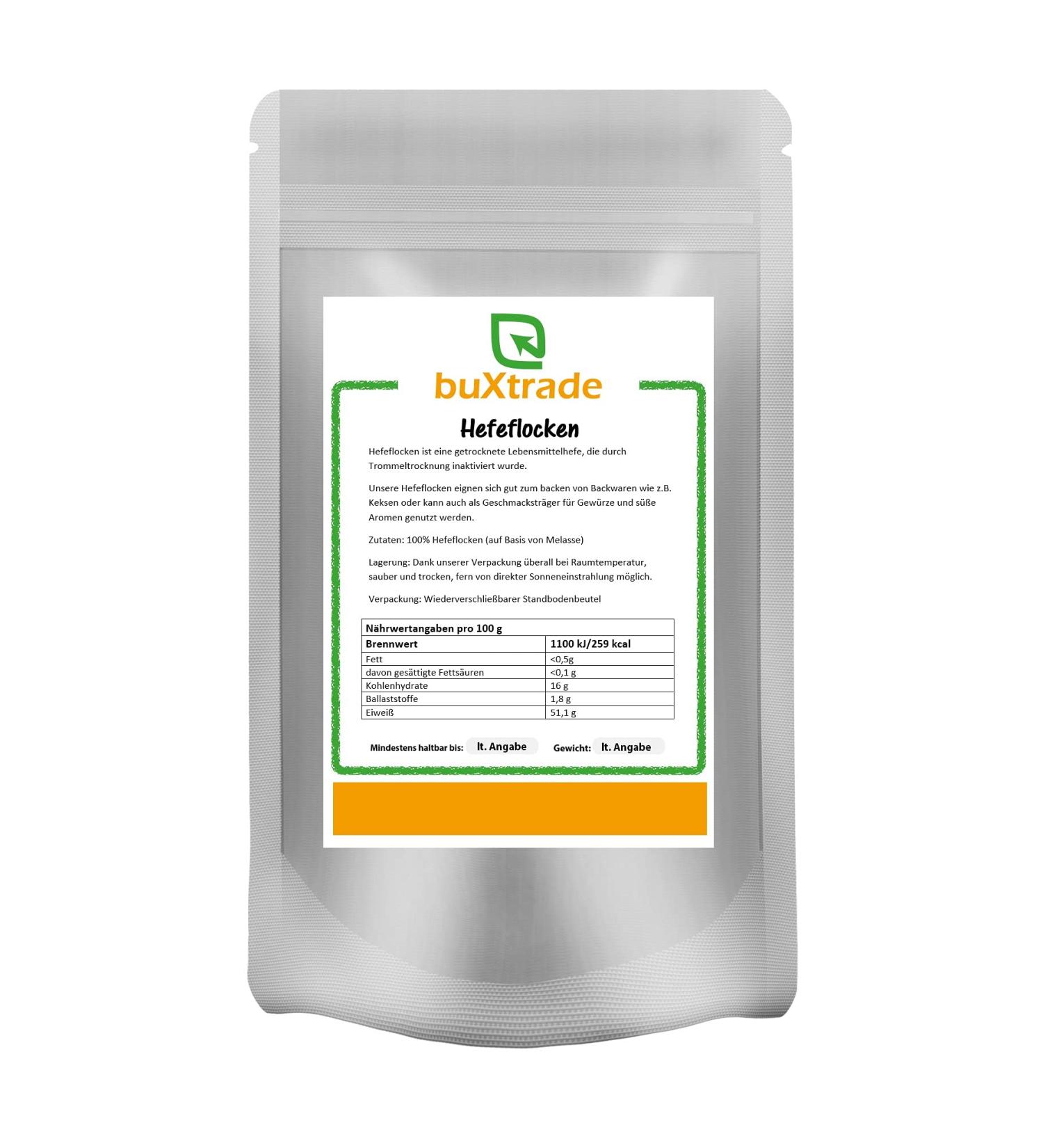 Yeast flakes | Yeast | dried | Molasses | pure | Food yeast | Buxtrade | Various quantities (250 g) 250 g (1 pack)