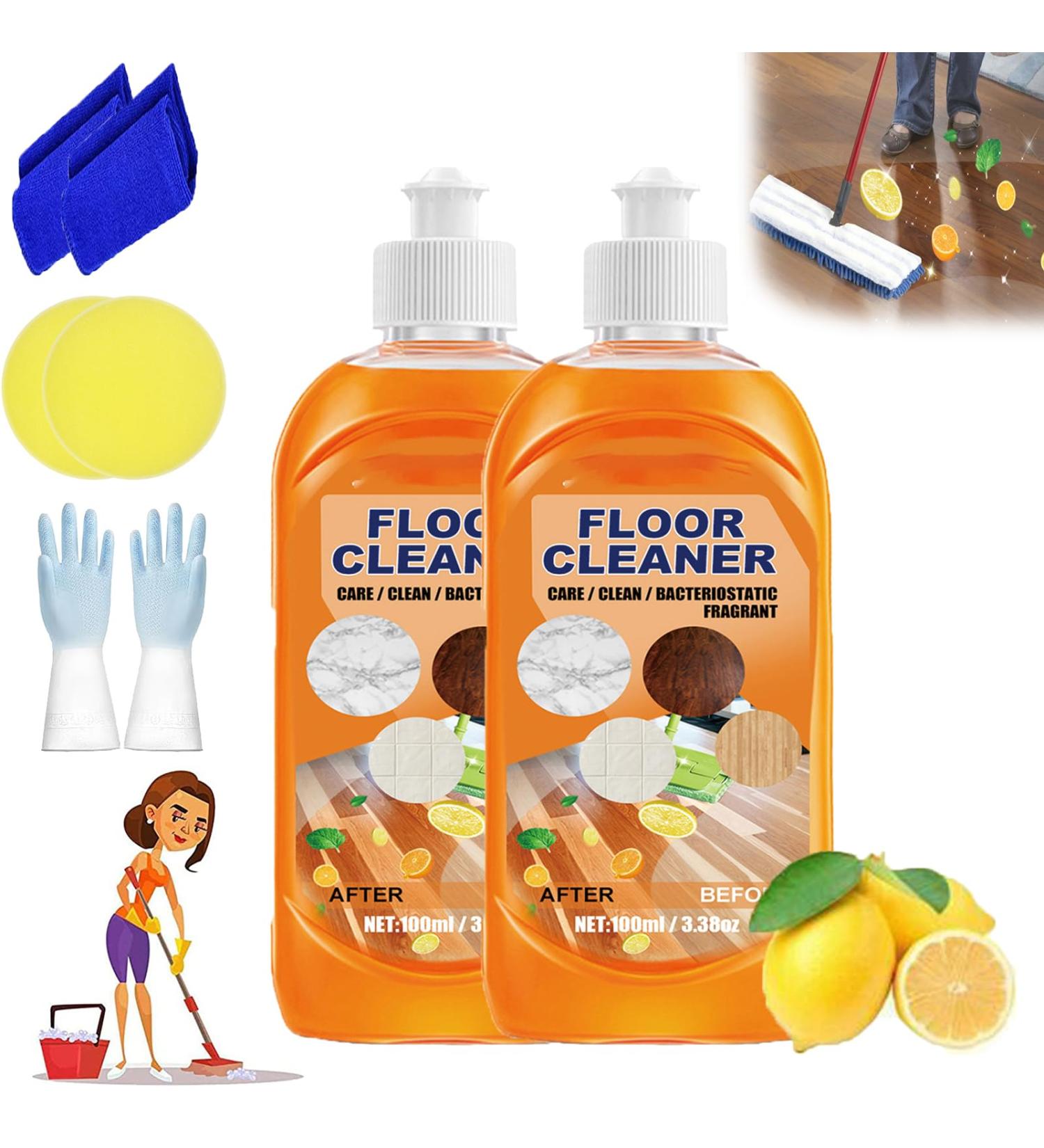 LONGLUAN Probablei Multi-Purpose Floor Cleaner Probablei Floor Cleaner Multipurpose Powerful Decontamination Floor Cleaner Powerful Floor Cleaner for Wood Tile Floors (2Pcs) - Buy Online on SooperMarket.com