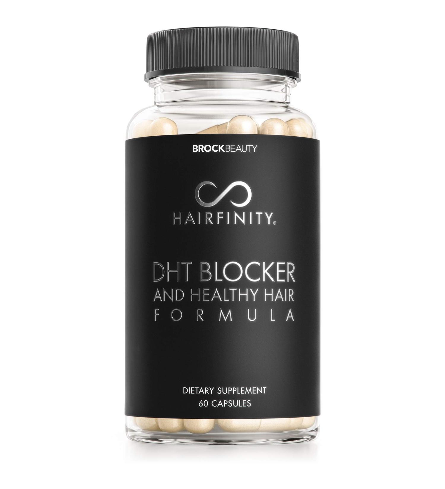 Hairfinity DHT Blocker & Healthy Hair Formula - Hair Growth Supplement with Saw Palmetto, Biotin & Vitamins - Stop Hair Loss & Regrow Hair - Vegan - 60 Veggie Capsules - Buy Online on SooperMarket.com