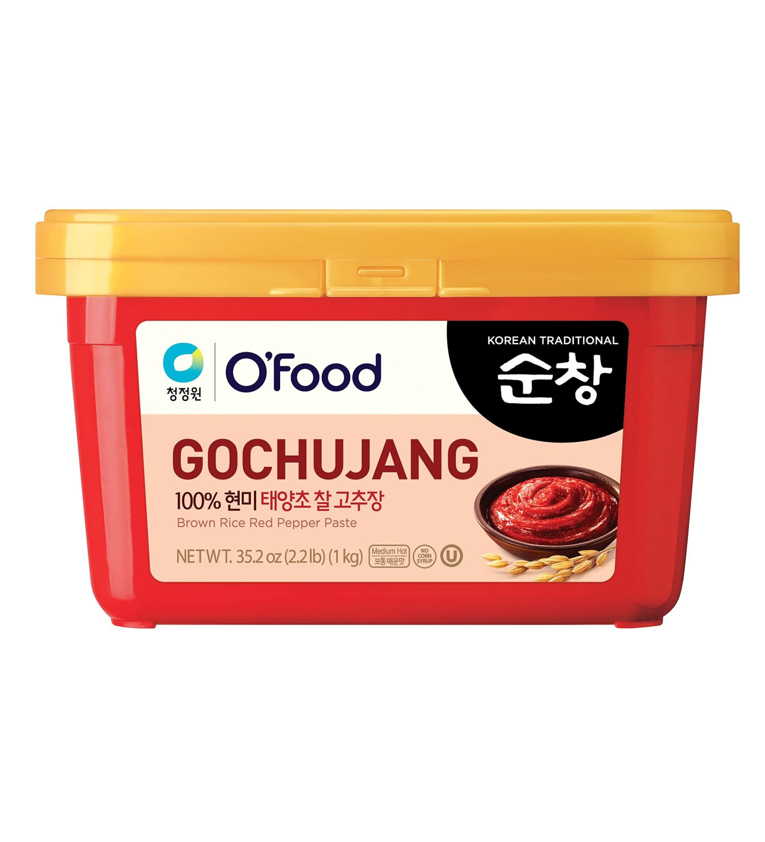 Chung Jung One Hot Pepper Paste Gold (Gochujang) 2.2lb - Medium Hot - No Corn Syrup - Korean Traditional Sunchang Brown Rice Red Pepper Paste - Gochujang 2.2 Pound - Buy Online on SooperMarket.com