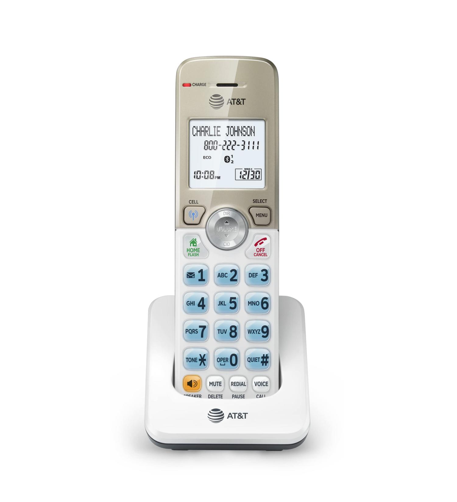 AT&T DL70019 Accessory Handset for DL72x19 Phone - Bluetooth, Call Blocking, 1.8 Backlit Screen, Big Buttons, Intercom - Unsurpassed Range - Buy Online on SooperMarket.com