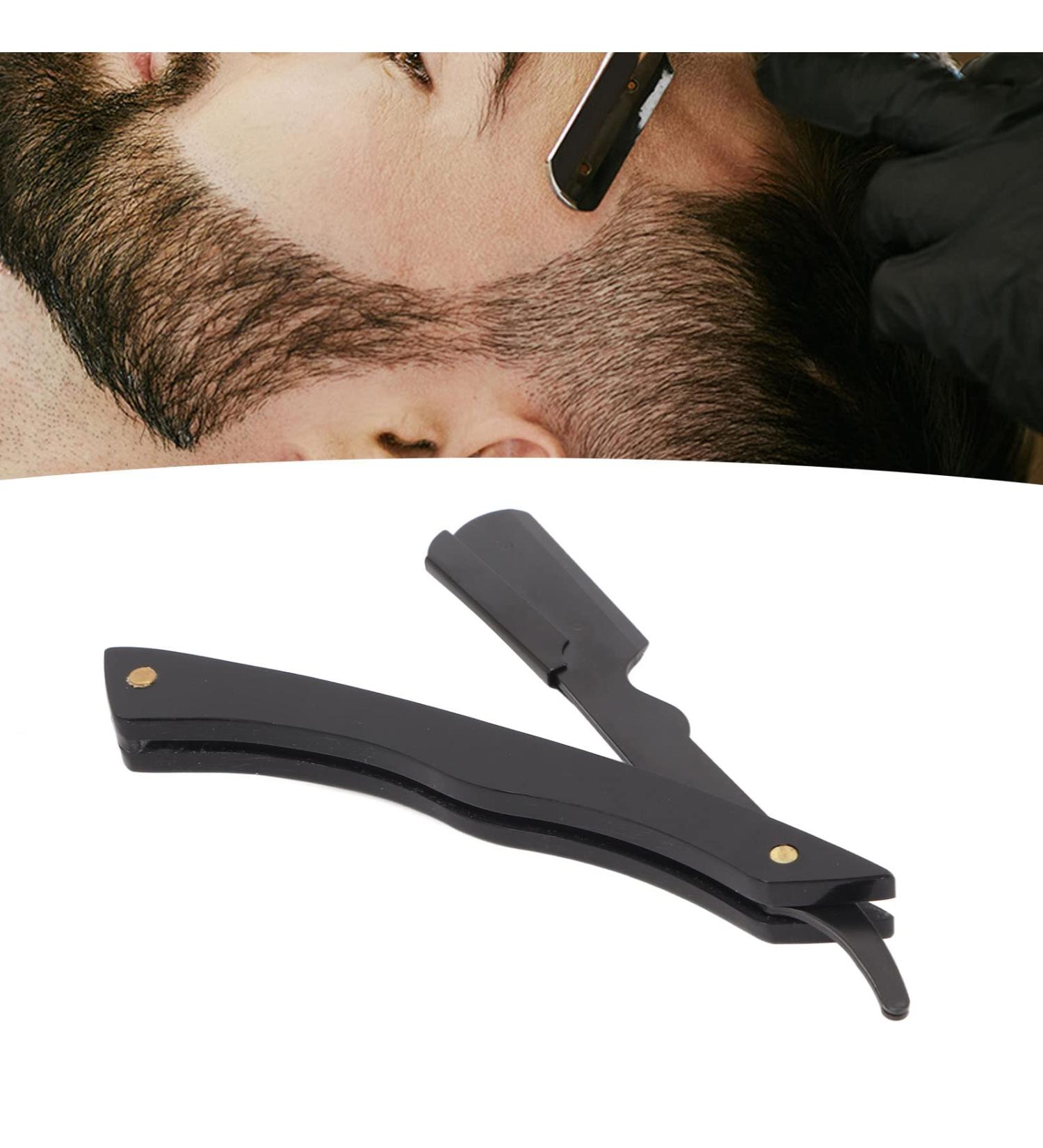 Foldable Beard Blade Knife Holder | Acrylic & Stainless Steel Razor Handle for Hairdressers | International Shipping - Buy Online on SooperMarket.com