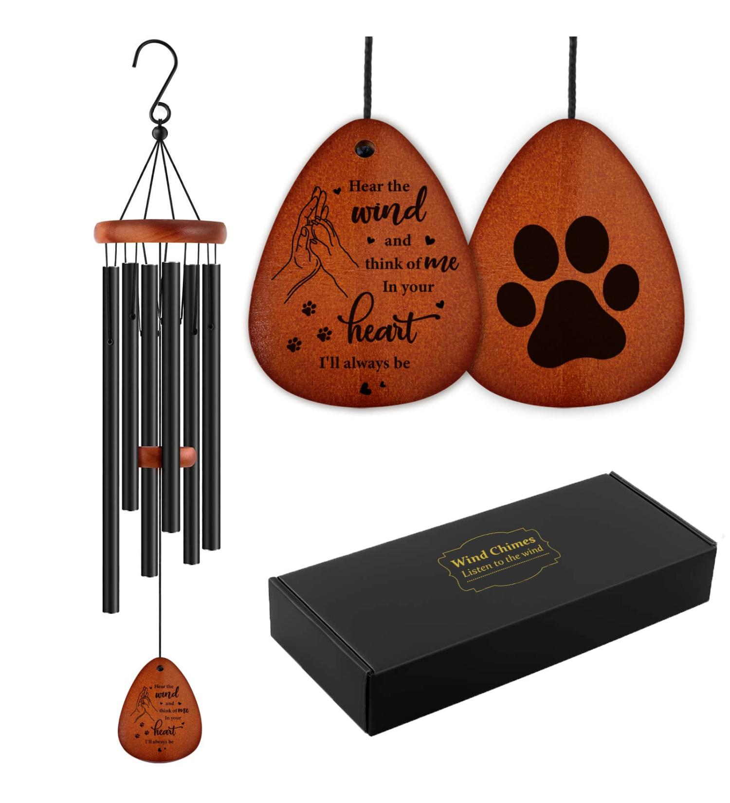 Pet Memorial Wind Chime | Sympathy Wind Chimes for Loss of Dog - In Memory of Dog Gifts (25.5 Inch) - Buy Online on SooperMarket.com