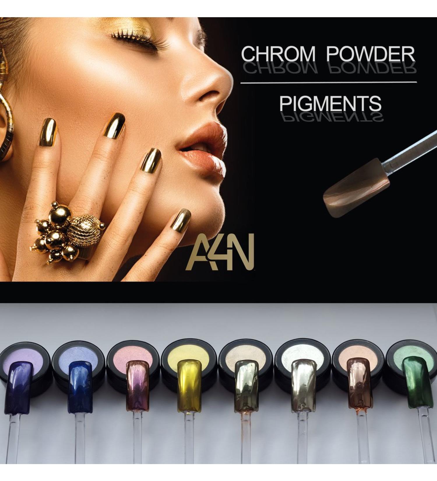 Chrome Powder Copper Chrome Effect Nails Mirror Powder Pigment
