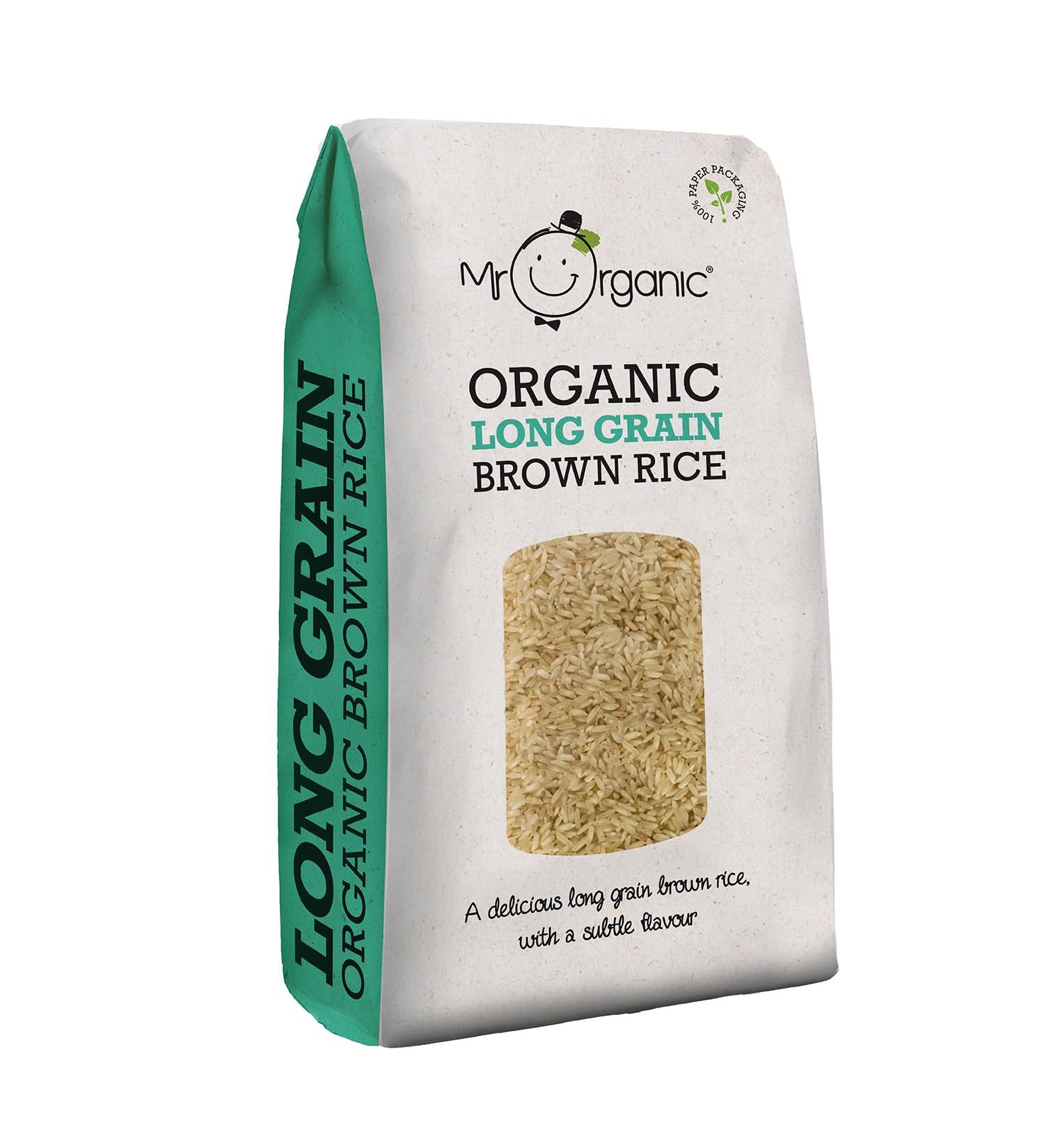 Mr Organic Indian Organic Indica Brown Rice 500g - Premium Quality Brown Rice - Buy Online on SooperMarket.com