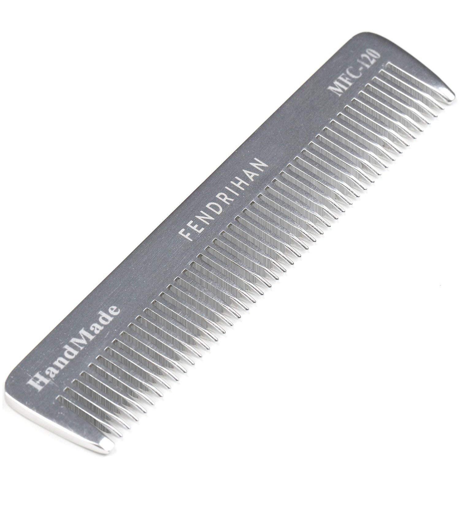 Fendrihan Small Metal Fine Tooth Barber Comb - Pocket-Sized and Sturdy - Buy Online on SooperMarket.com