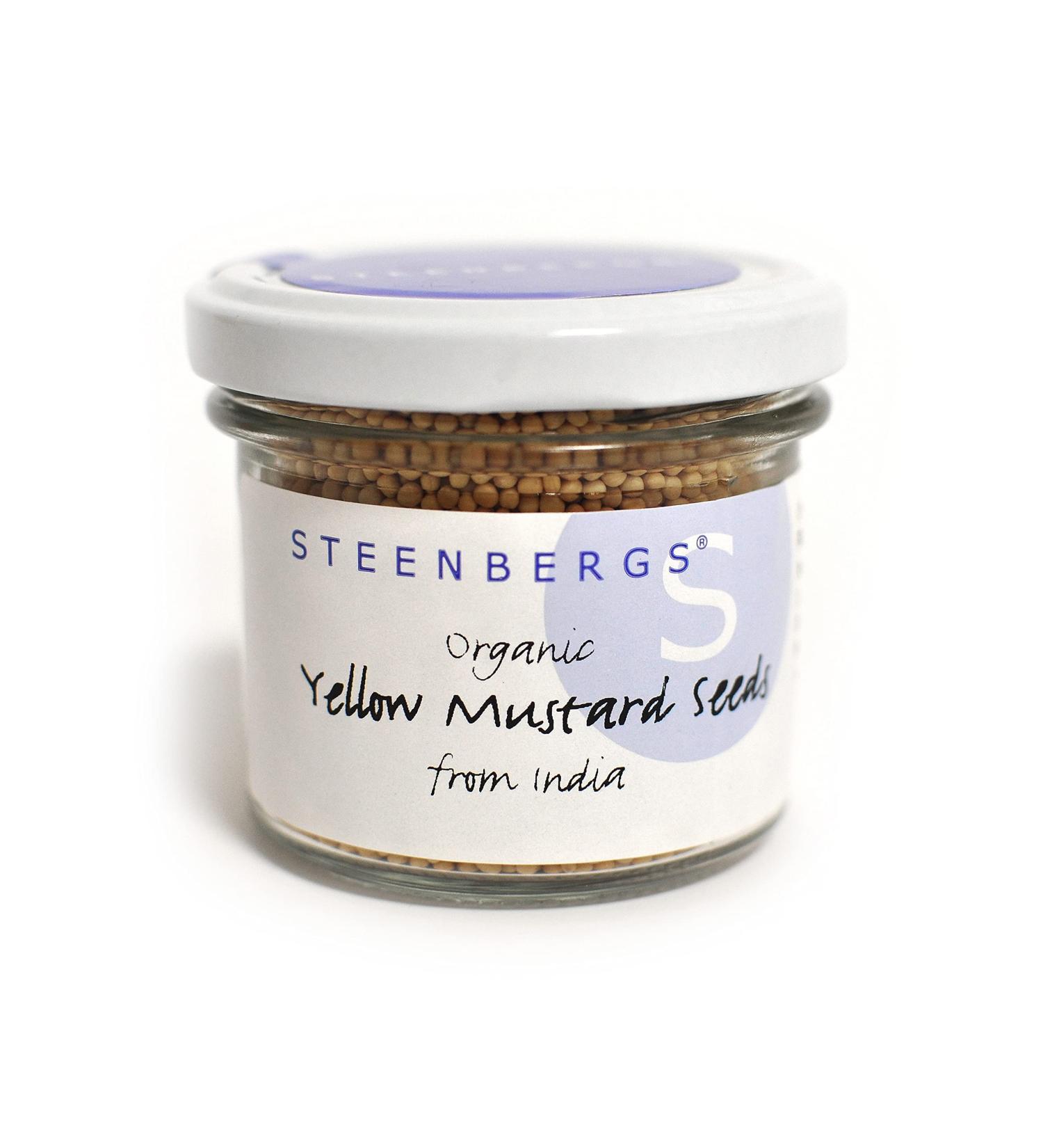 Steenbergs Organic Yellow Mustard Seed Standard Jar - 80g | Premium Quality - Buy Online on SooperMarket.com
