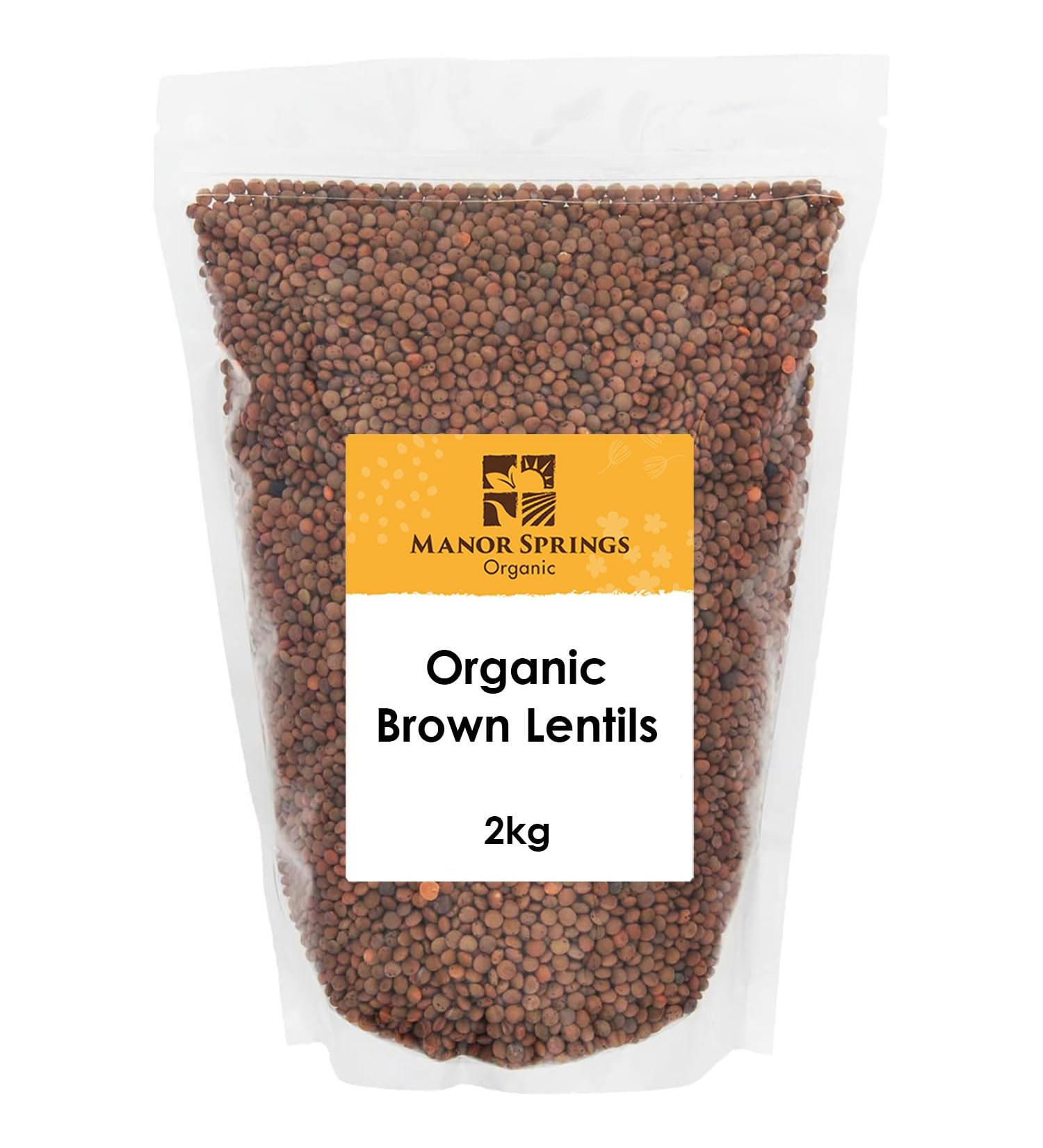 Organic Brown Lentils 2kg by Manor Springs Organic - Buy Online on SooperMarket.com