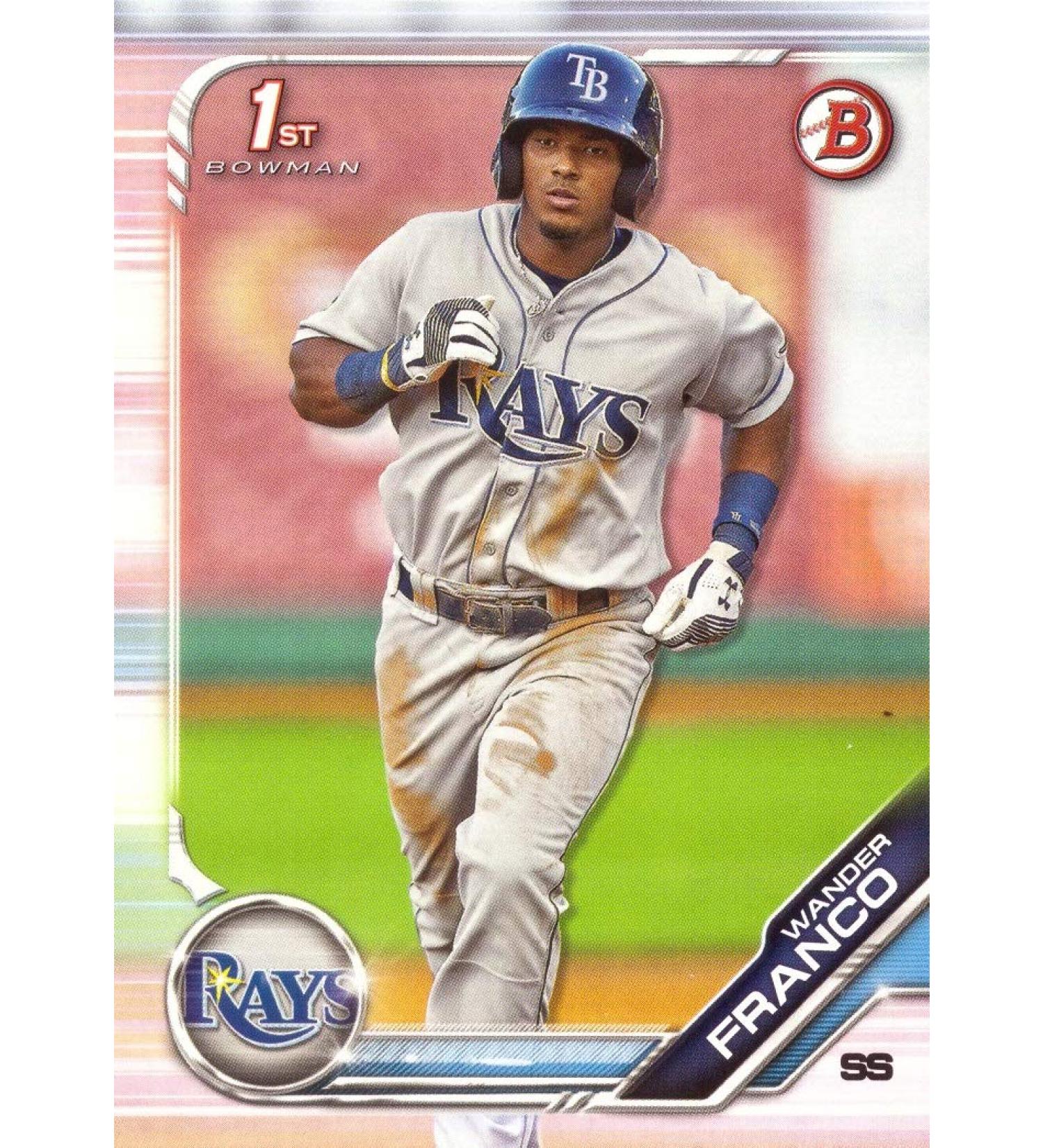 2019 Bowman Prospects Baseball #BP-100 Wander Franco Pre-Rookie Card - 1st Bowman Card