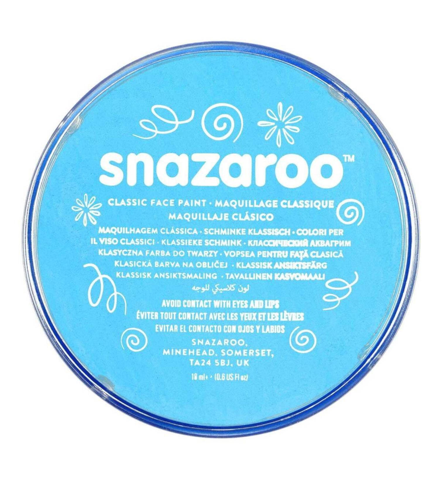 SK INFINITY Classic Turquoise Face and Body Paint 18ml - Professional Water-Based Single Cake Makeup for Adults and Kids - Buy Online on SooperMarket.com