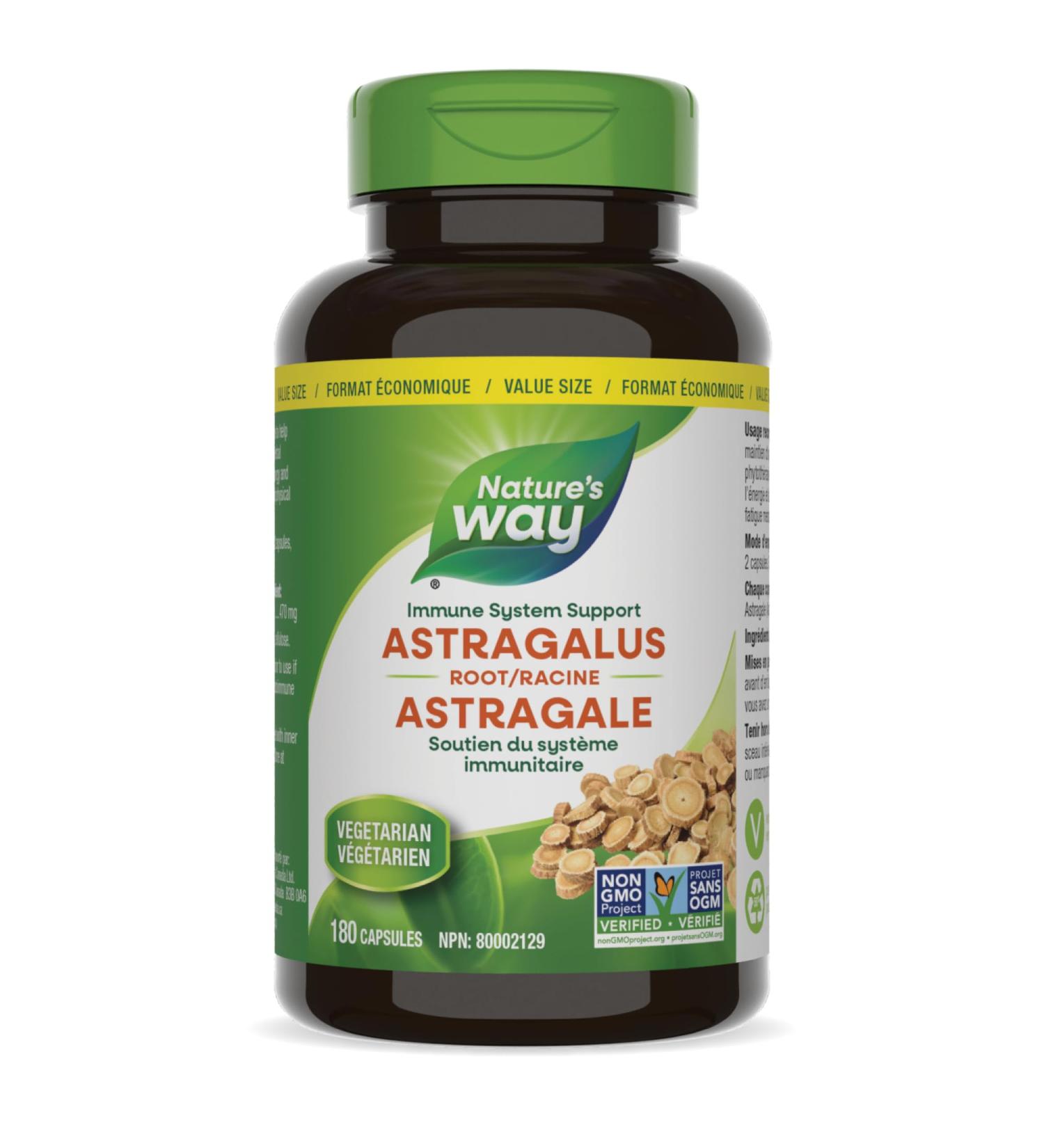Nature's Way Astragalus Root Iummune System Support Value Size 180 Vegetarian Capsules 180 count (Pack of 1) - Buy Online on SooperMarket.com