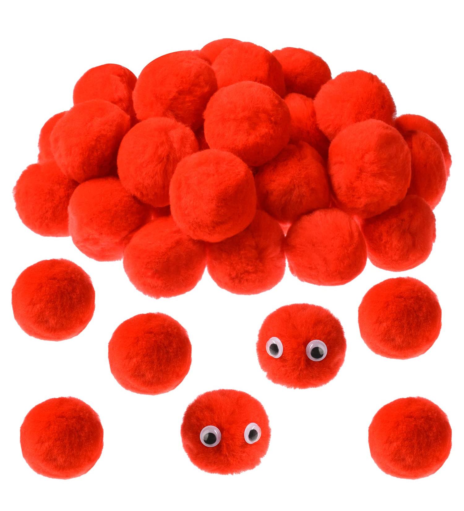 36 Pieces 2 Inch Red Pom Poms for DIY Crafts and Valentine's Day Decorations - Buy Online on SooperMarket.com