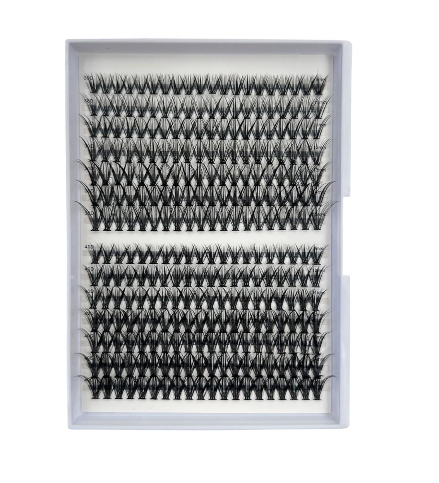 280PCS D Curl Eyelash Extension Kit - Natural Reusable Lash Clusters 9-15MM Mix for DIY at Home | 30D & 40D Options - Buy Online on SooperMarket.com