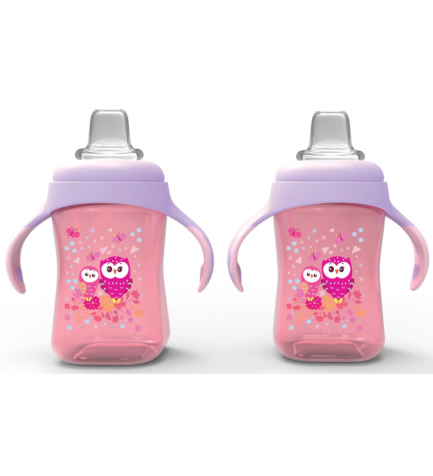 Avima Baby 10 oz Soft Spout Sippy Cups Pink - Set of 2 (2 Count) - Pack of 1 - Pink - Buy Online on SooperMarket.com