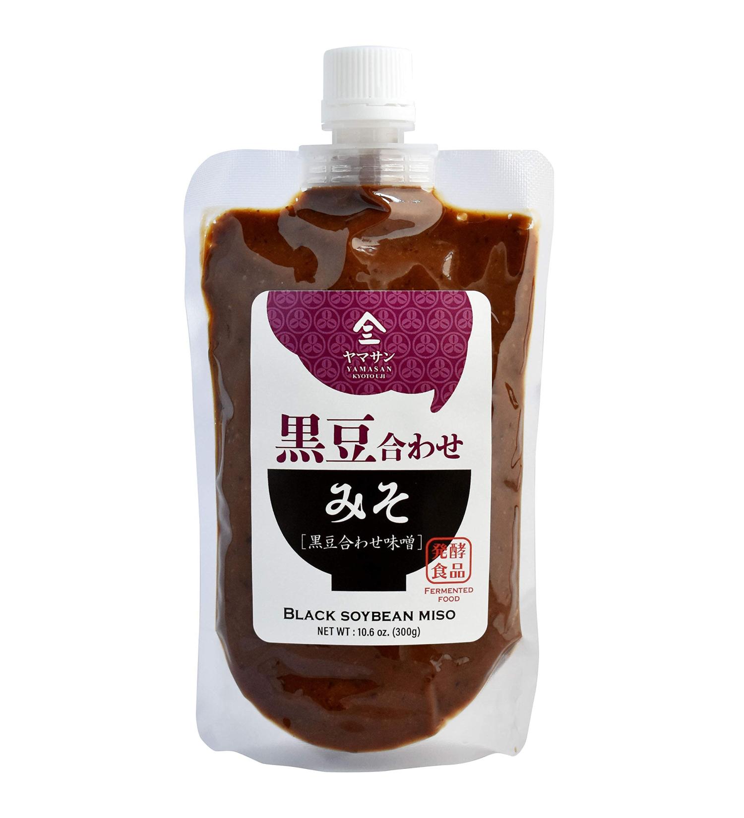 Authentic Awase Miso Paste - Handmade in Kyoto Japan - 300g (10.58oz) - Black Bean - Non-GMO, Non-MSG - Buy Online on SooperMarket.com