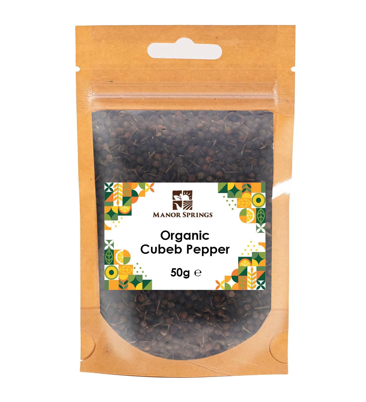 Manor Springs Organic Cubeb Pepper Whole 50g - Premium Quality - Buy Online on SooperMarket.com