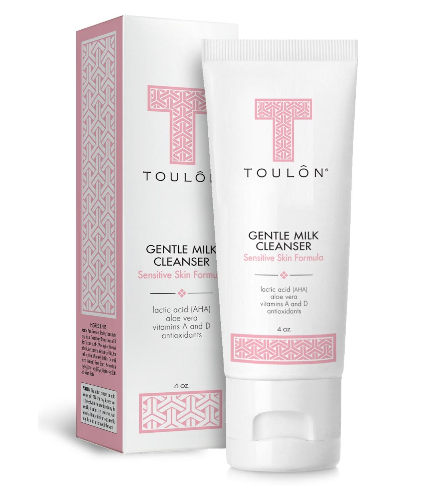 TOULON Gentle Milk Cleanser - Best Face Wash for Dry & Sensitive Skin | AHA Lactic Acid & Aloe Vera for Ultimate Hydration - Buy Online on SooperMarket.com