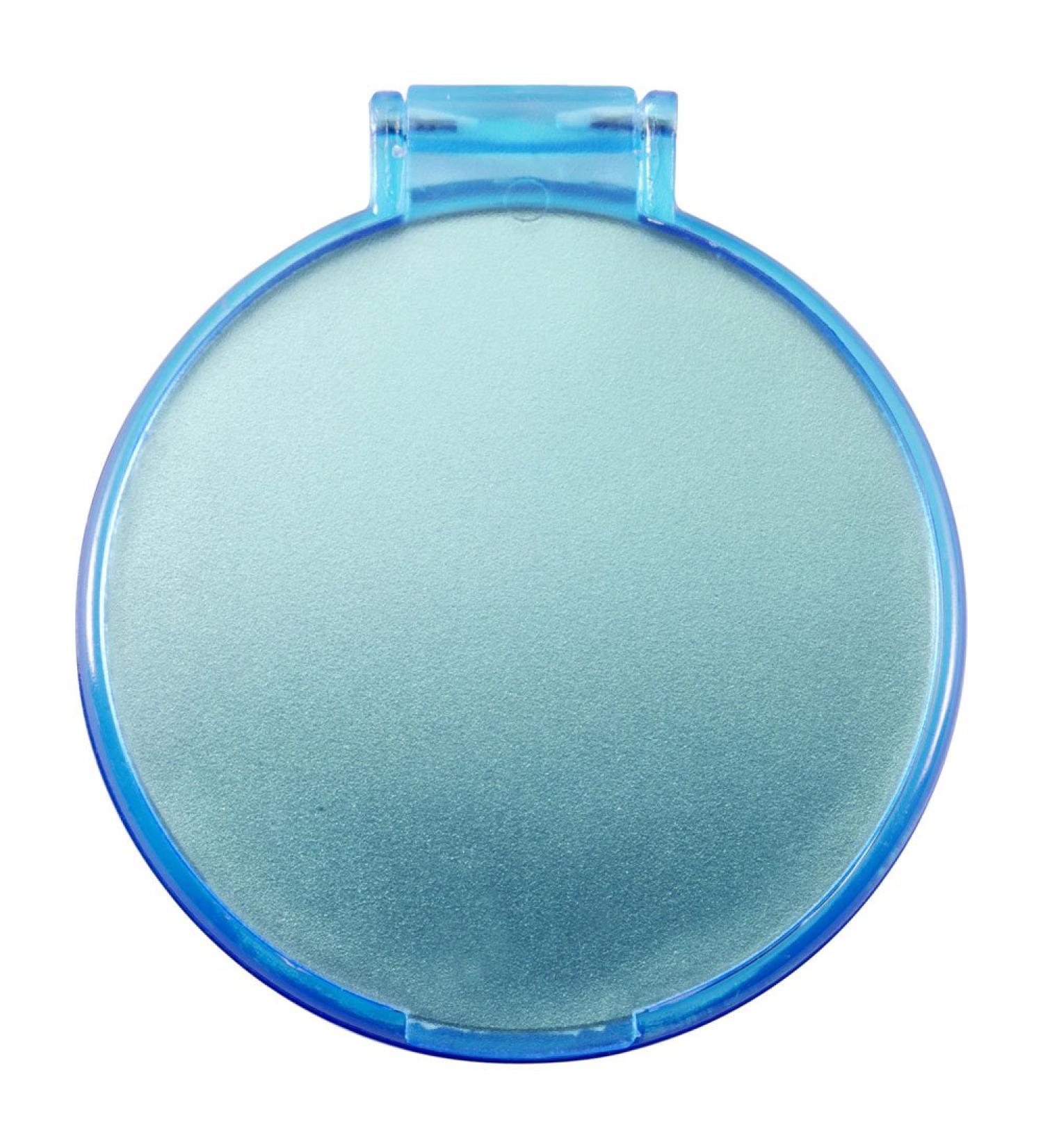 eBuyGB Compact Cosmetic Handbag Folding Pocket Vanity Mirror Toiletry Bag Blue Pack of 1 Blue