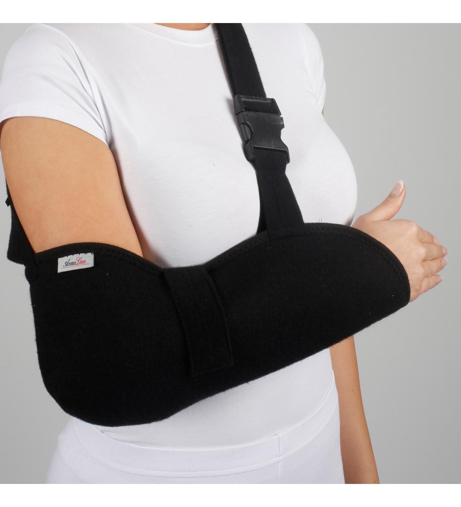ArmoLine Deluxe Breathable Arm Sling for Broken Arm - Black (L) - Buy Online on SooperMarket.com