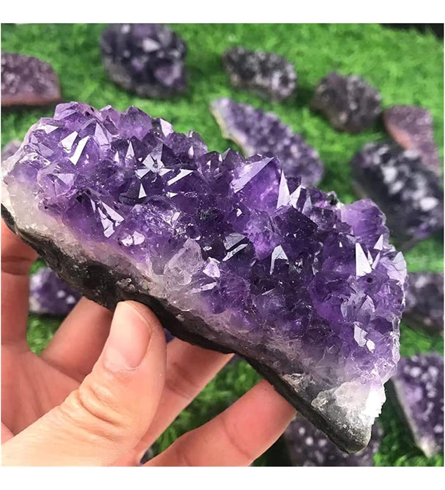 Amethyst Rough Stone 30-60g Uruguay Amethyst Cluster cave Pieces of Original Stone specimens Placed - Buy Online on SooperMarket.com