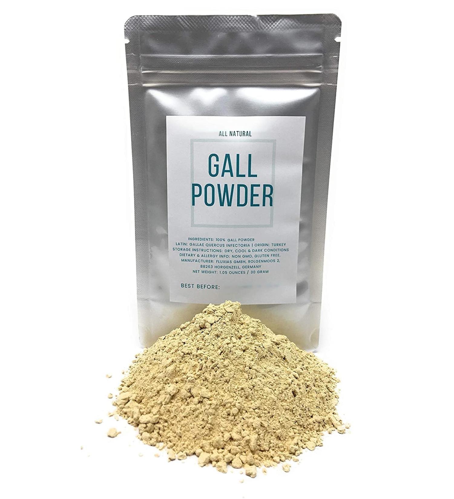 Gall Powder From Oak Trees - Natural Textile Dye - Dried & Organic Quercus Infectoria - Net Weight: 1.05oz/30g - Also Known As Spangle Gallnut Nutgall Oak Apple And Oak Gall - Buy Online on SooperMarket.com