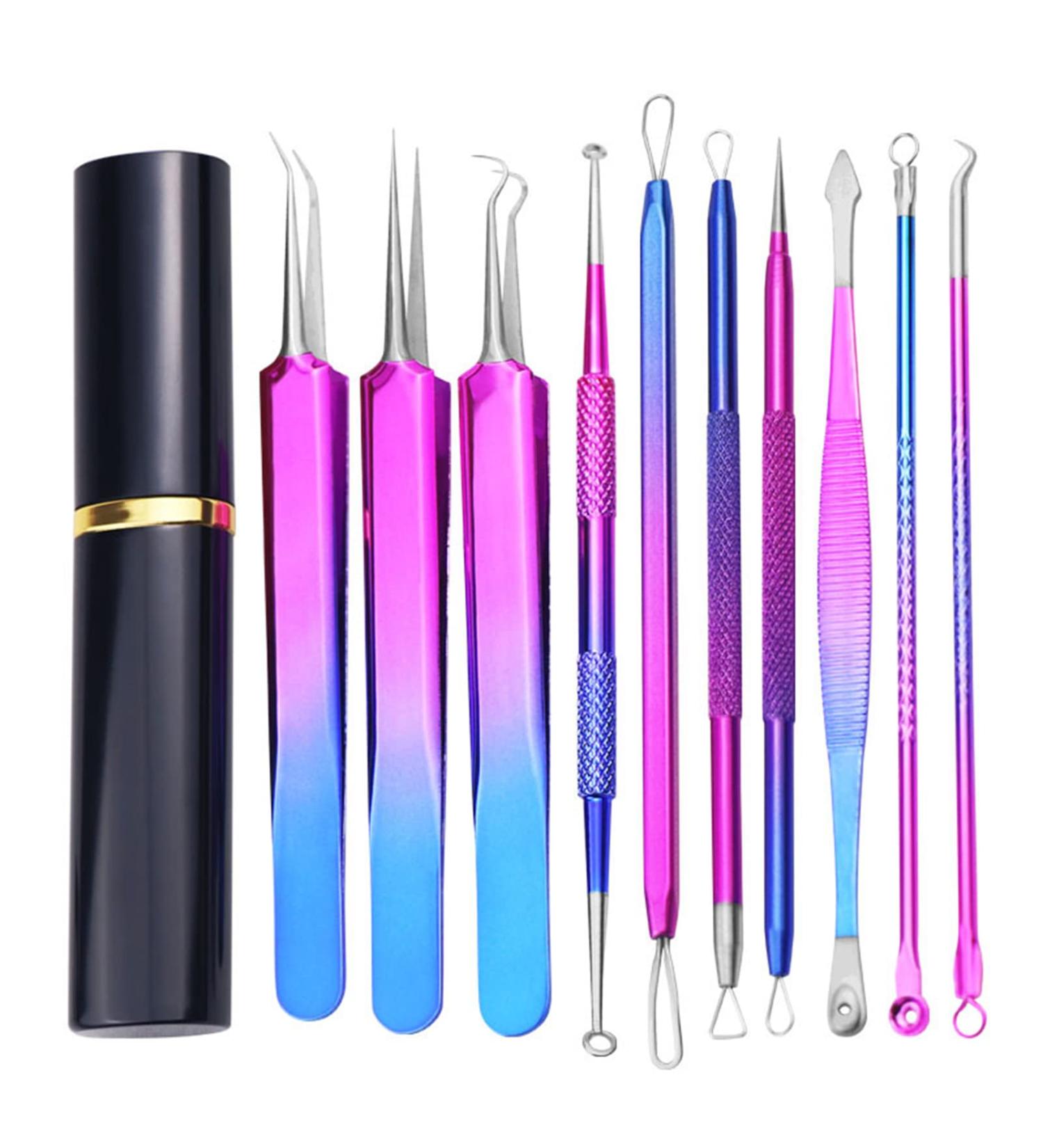 Layhou 10PCS Stainless steel Acne Removal Kit Blackhead Remover 10pcs Multicolor - Buy Online on SooperMarket.com