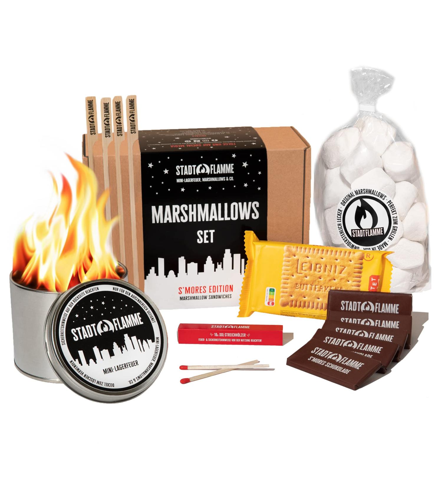 Marshmallows Set | Mini Campfire Gift Set | Perfect for Camping | Ideal Campfire Treats | Fire Shell for Outdoor Fun - Buy Online on SooperMarket.com
