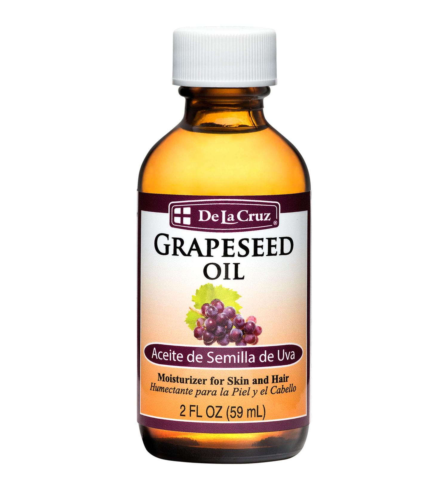 De La Cruz Grapeseed Oil 2 fl oz - Pure, Natural Skin & Hair Care - Buy Online on SooperMarket.com