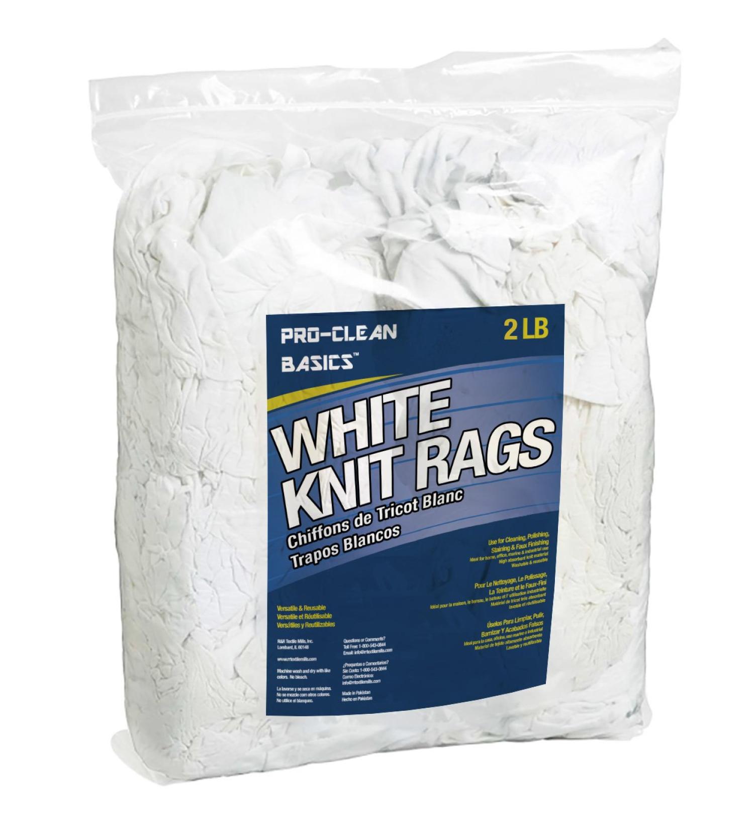 Buy A99325 Recycled Cleaning T-Shirt Cloth Rags | Lint-Free White Rags 2 lb Bag - Eco-Friendly & International Shipping - Buy Online on SooperMarket.com