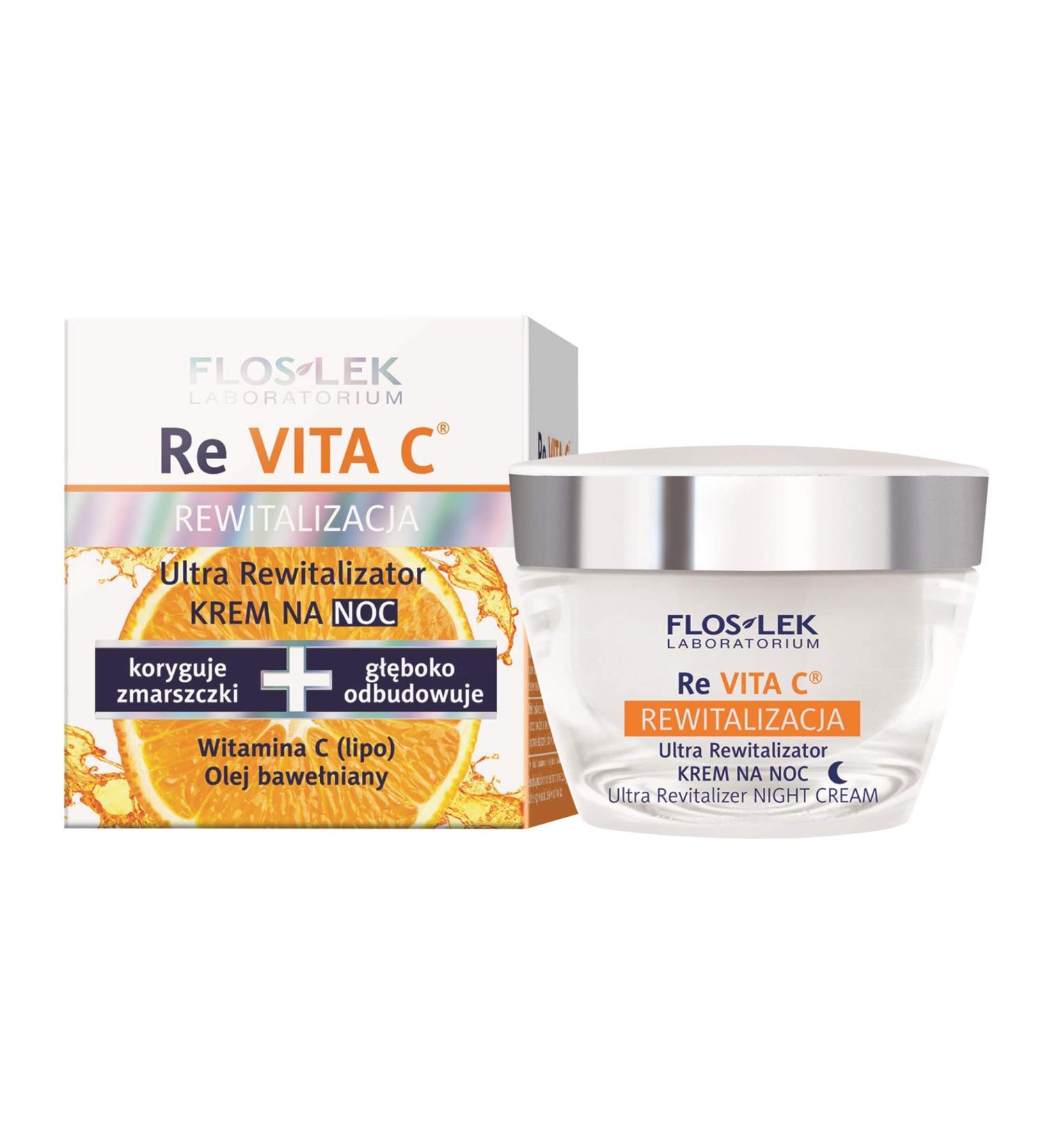 FLOSLEK Ultra Regenerating Night Face Cream | 50 ml | Moisturizes Smoothes & Firms | Suitable for People with Wrinkly Mature Skin | Dermatologically Tested | Manufactured in EU Regenerating Night Cream - Buy Online on SooperMarket.com