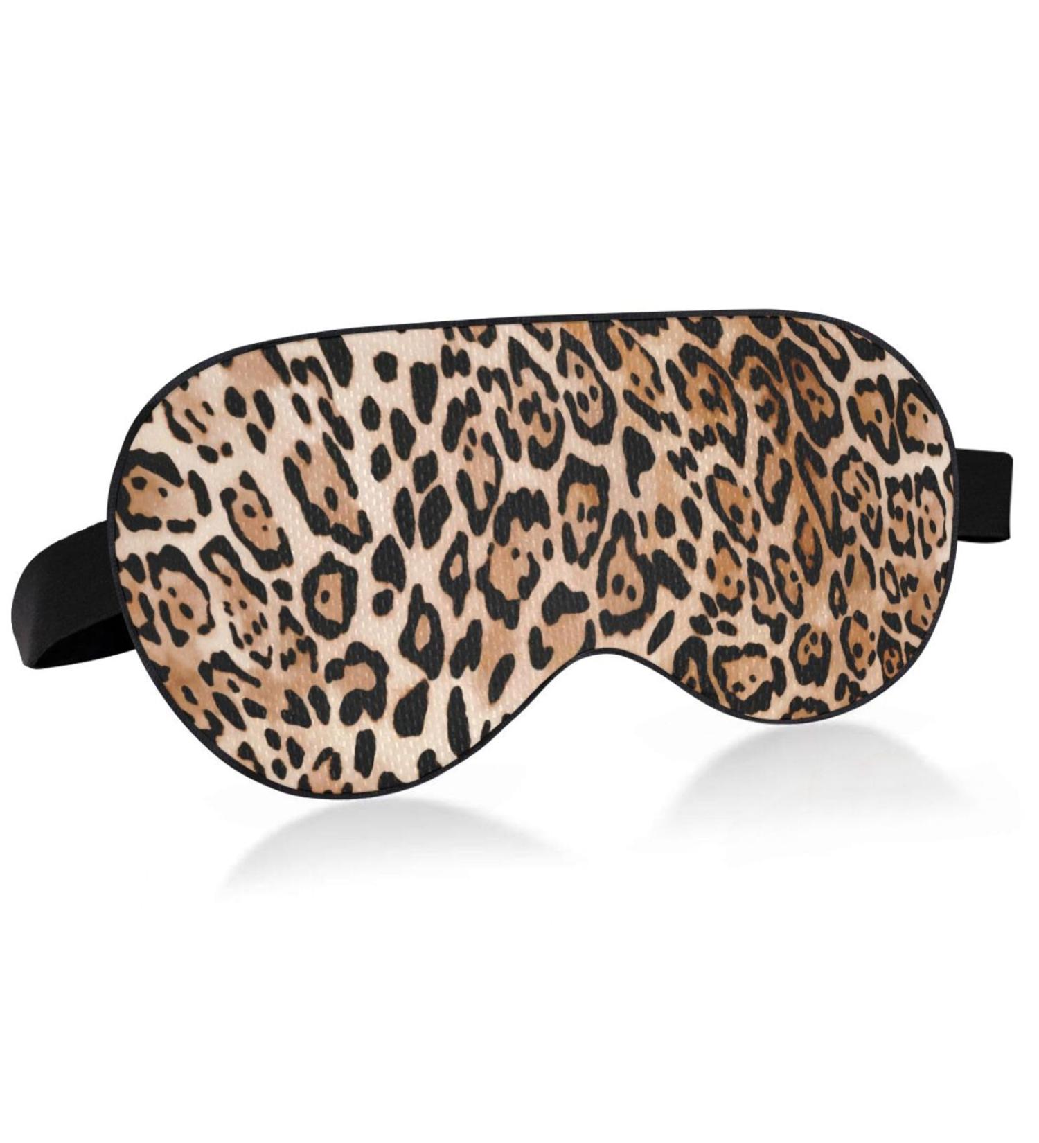 Haskirky Light Blocking Eye Mask - Adjustable Unisex Travel, Yoga, Meditation, Office Deep Sleep - Leopard Print - Buy Online on SooperMarket.com