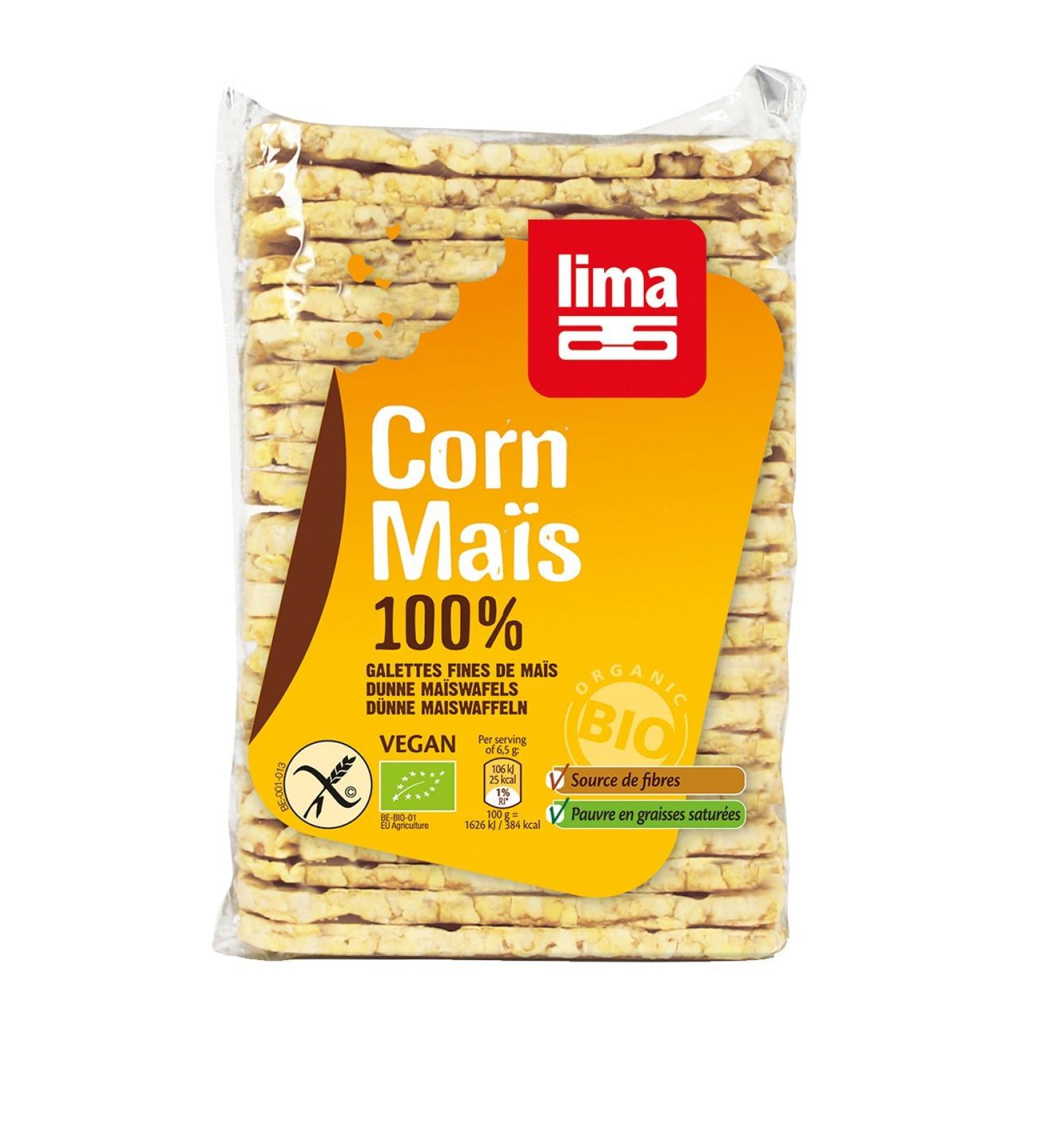 LIMA corn waffles thin rectangular pack of 6 (6 x 140 g)