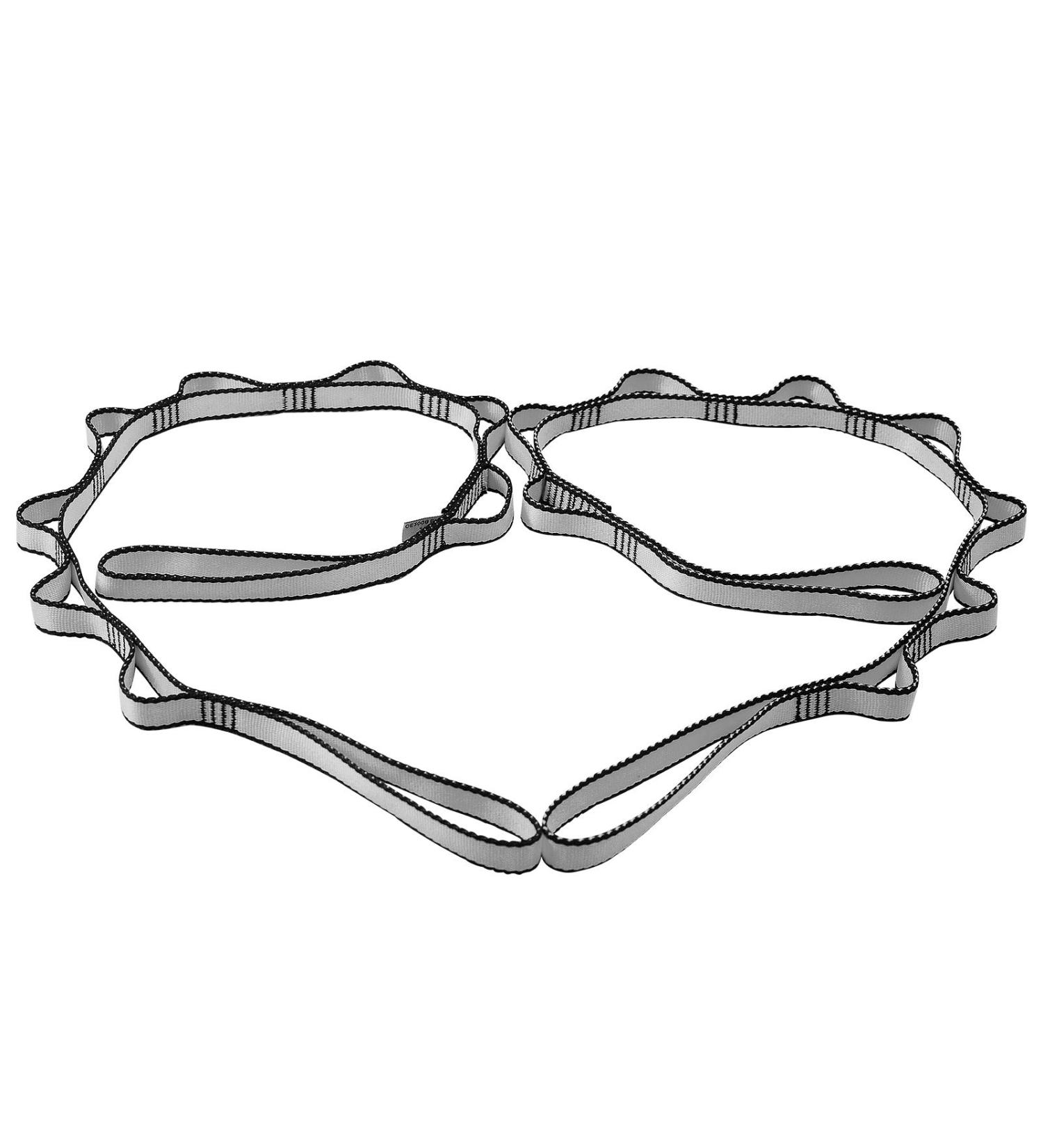 DASKING 2 Pack Adjustable Daisy Chains - 23 KN Strong Climbing Harness Nylon Rope Multi Loop Yoga Strap in Gray | International Shipping Available - Buy Online on SooperMarket.com
