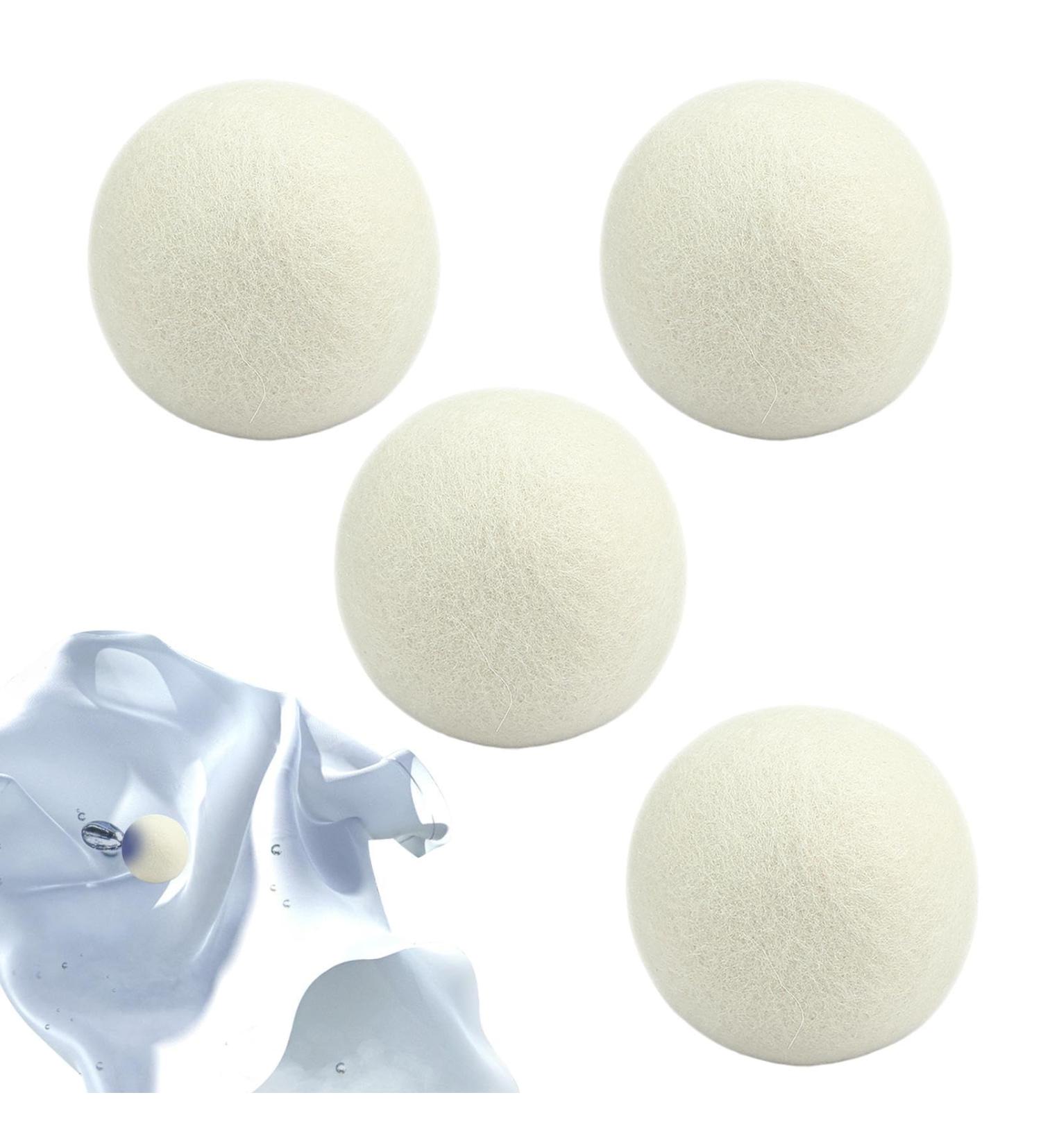 Shakven Laundry Wool Dryer Balls Round Fabric Softener Balls | Laundry Room Supplies Household Gadgets Natural Fabric Softener Balls Dry Cleaning Kit for Dryer - Buy Online on SooperMarket.com